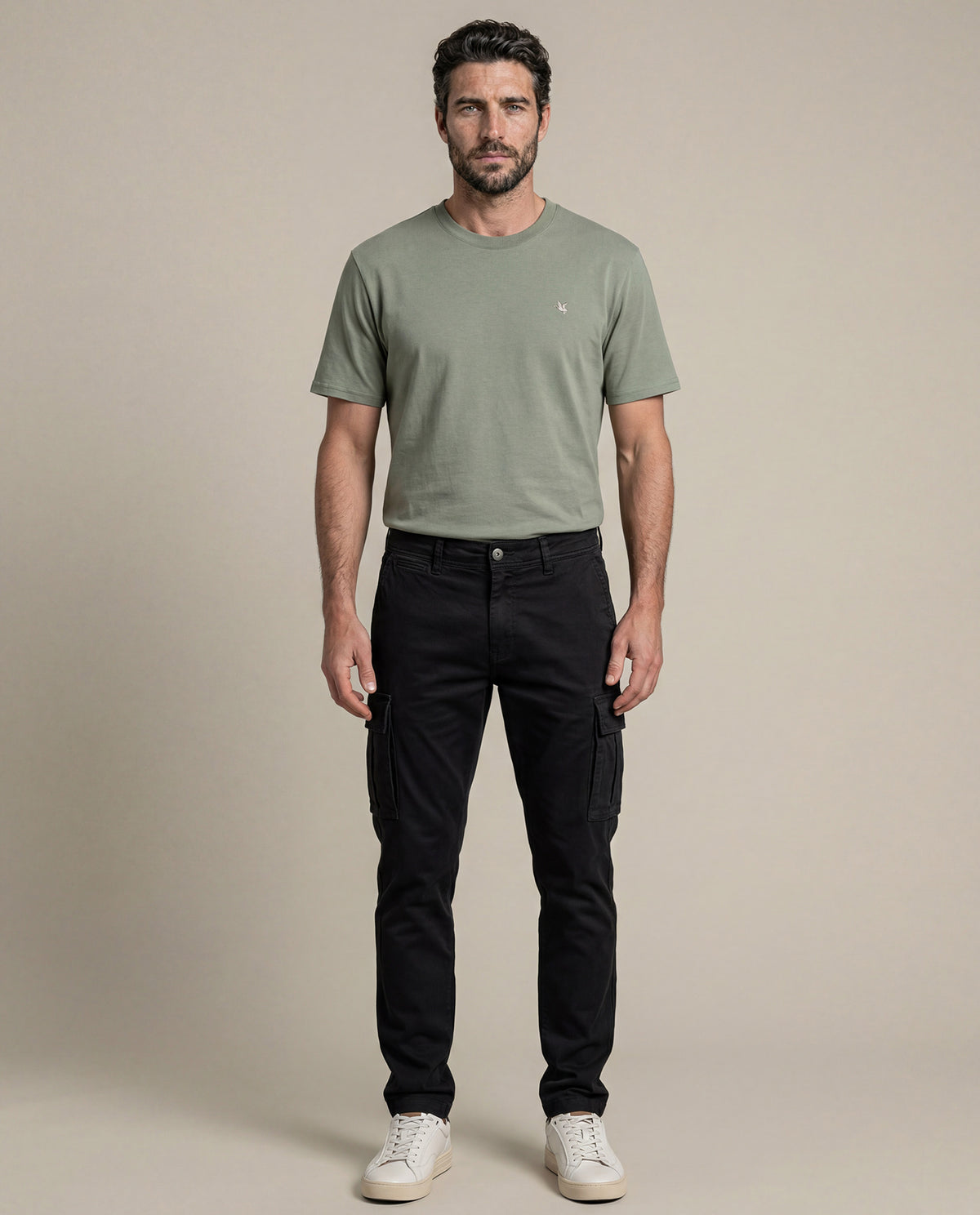 Men´s Regular Fit Cargo Pant - Black 63_635G140_NEG194007_4