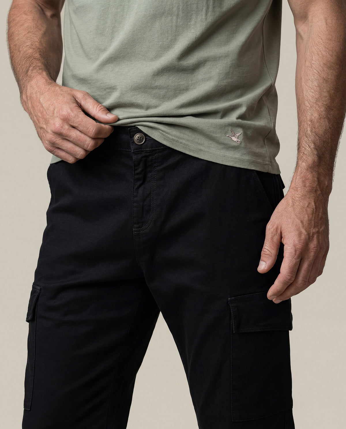 Men´s Regular Fit Cargo Pant - Black 63_635G140_NEG194007_5
