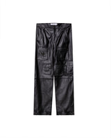 Mens Lambskin Leather Seven-Pocket Cargo Pants - Special Collection - Black 63_637H500_NEG194007_5