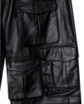 Mens Lambskin Leather Seven-Pocket Cargo Pants - Special Collection - Black 63_637H500_NEG194007_6
