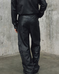 Mens Lambskin Leather Seven-Pocket Cargo Pants - Special Collection - Black 63_637H500_NEG194007_7