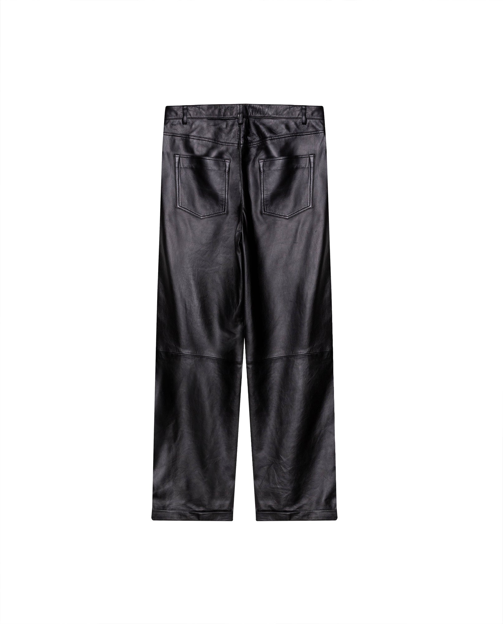 Mens Lambskin Leather Seven-Pocket Cargo Pants - Special Collection - Black 63_637H500_NEG194007_8