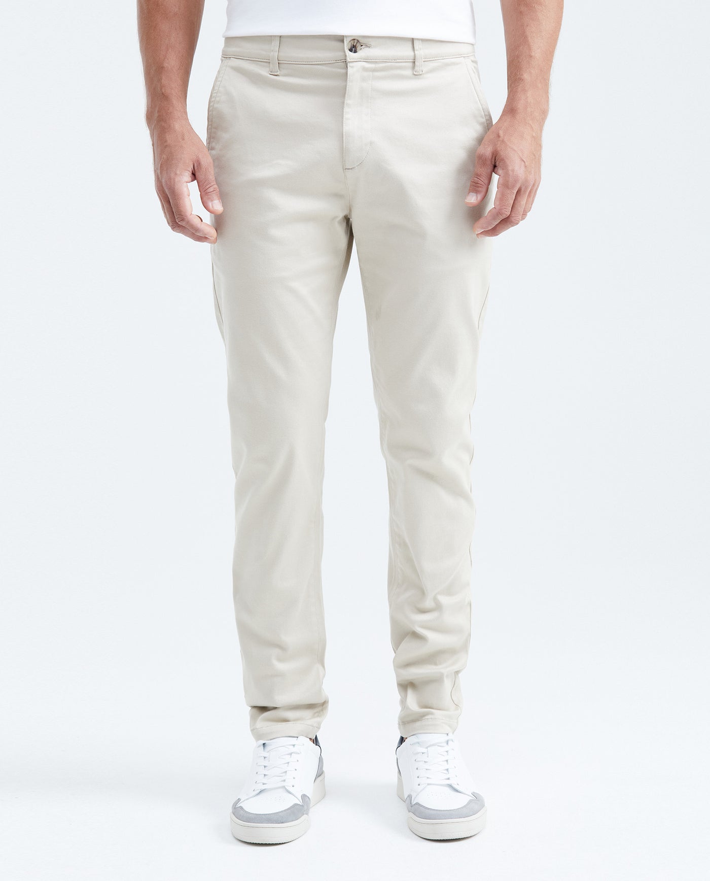 Men's Rocket Pants Red Details Above Piping Diagonal Pockets in Cotton Stretch - 1