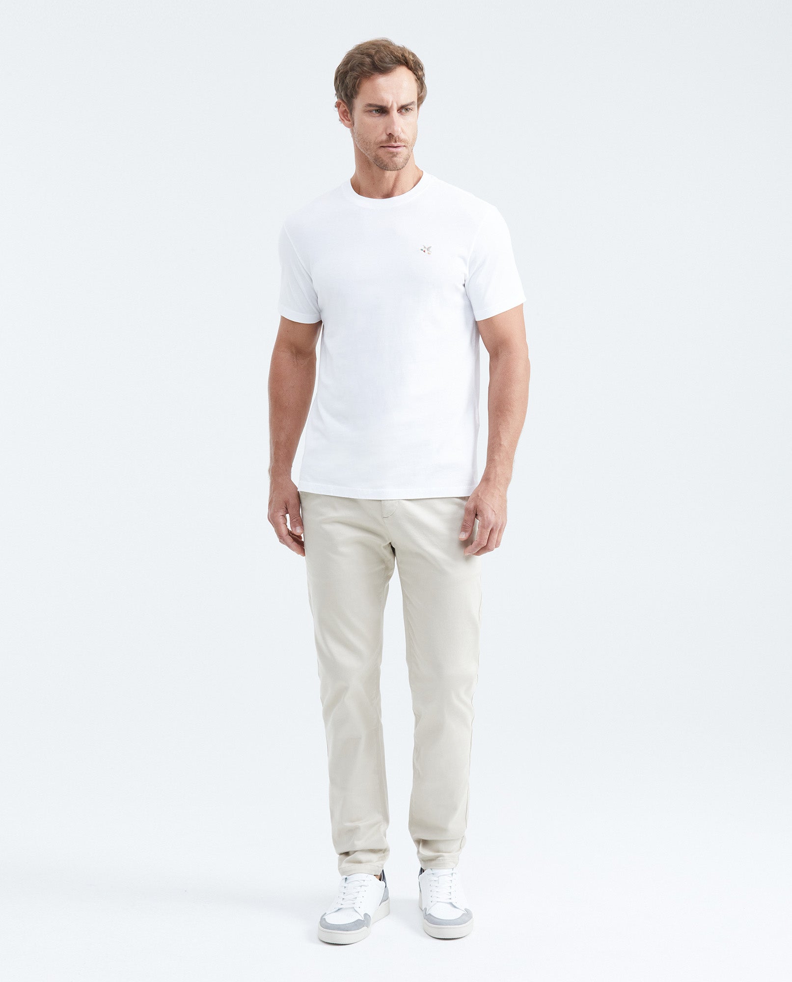 Men's Rocket Pants Red Details Above Piping Diagonal Pockets in Cotton Stretch - 2