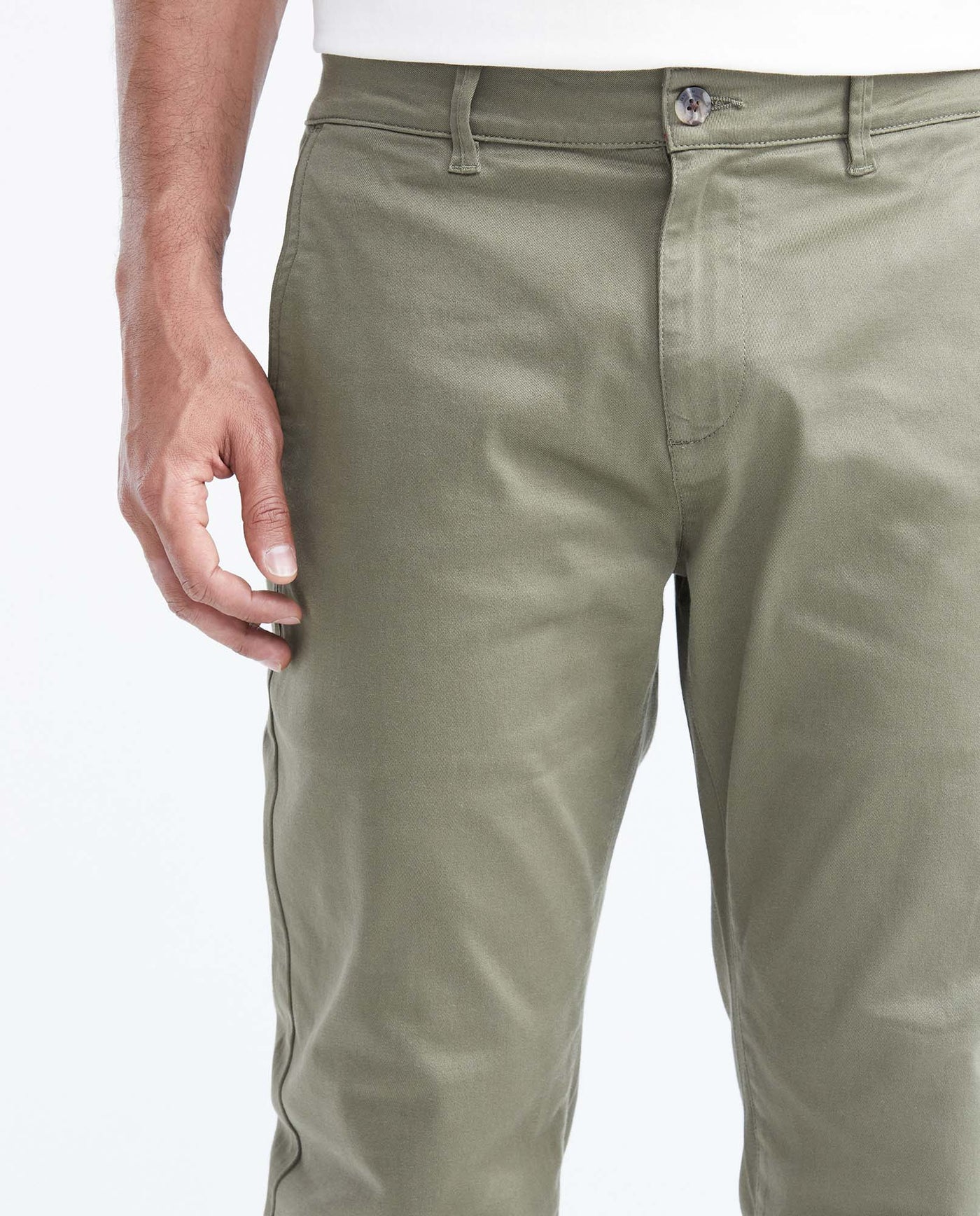 Men's Rocket Pants Red Details Above Piping Diagonal Pockets in Cotton Stretch - 3