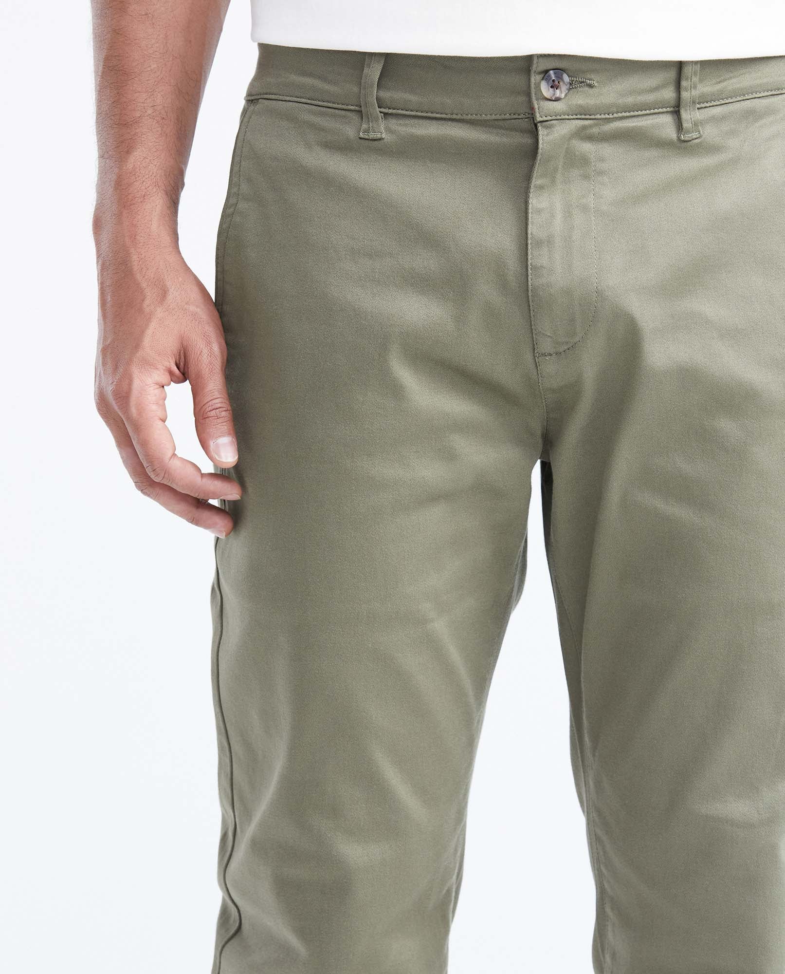 Men's Rocket Pants Red Details Above Piping Diagonal Pockets in Cotton Stretch - 3