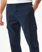 Men's Cargo Pants Regular Fit Mid Rise in Cotton Stretch Blend, Festive - 4