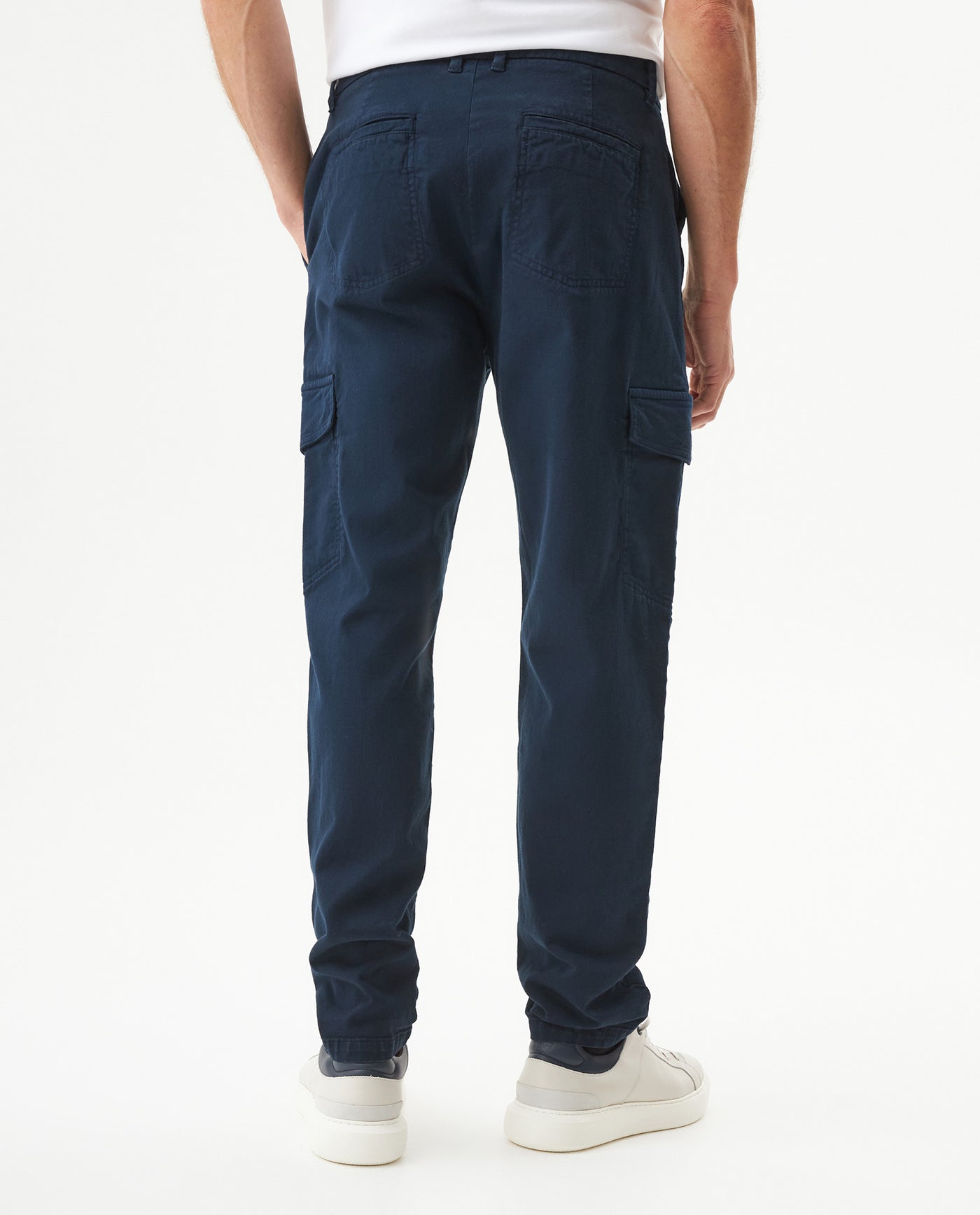 Men's Cargo Pants Regular Fit Mid Rise in Cotton Stretch Blend, Festive - 5