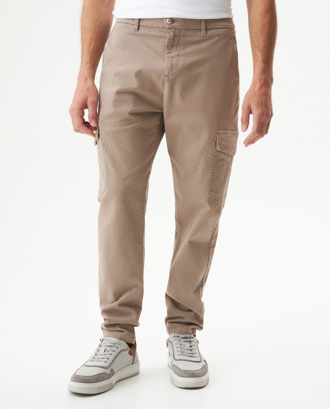 Men's Cargo Pants Regular Fit Mid Rise in Cotton Stretch Blend, Festive - 2