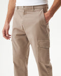 Men's Cargo Pants Regular Fit Mid Rise in Cotton Stretch Blend, Festive - 4