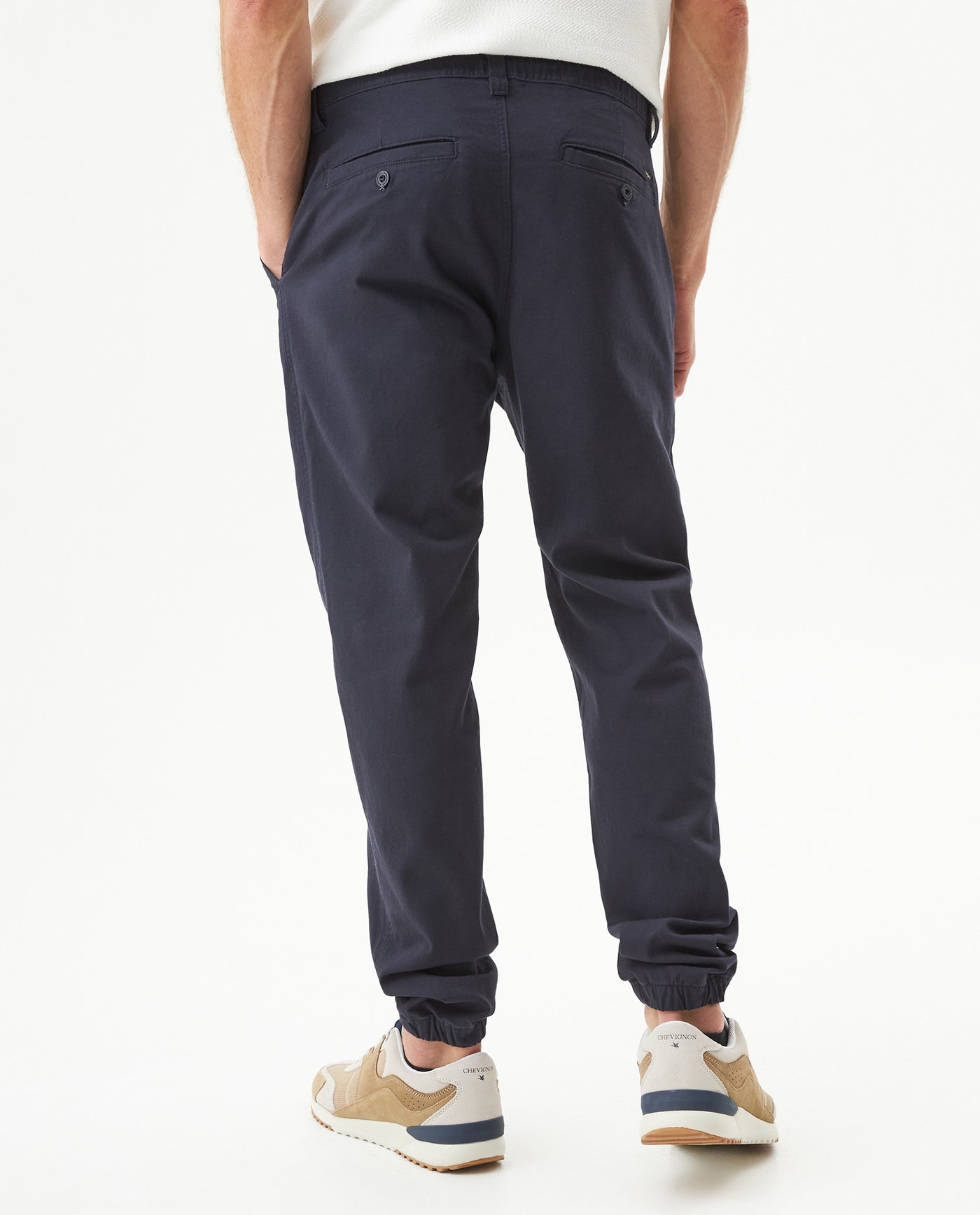 Men's Jogger Pants Relaxed Fit Mid Rise in Cotton Stretch Blend, Celebration - 4