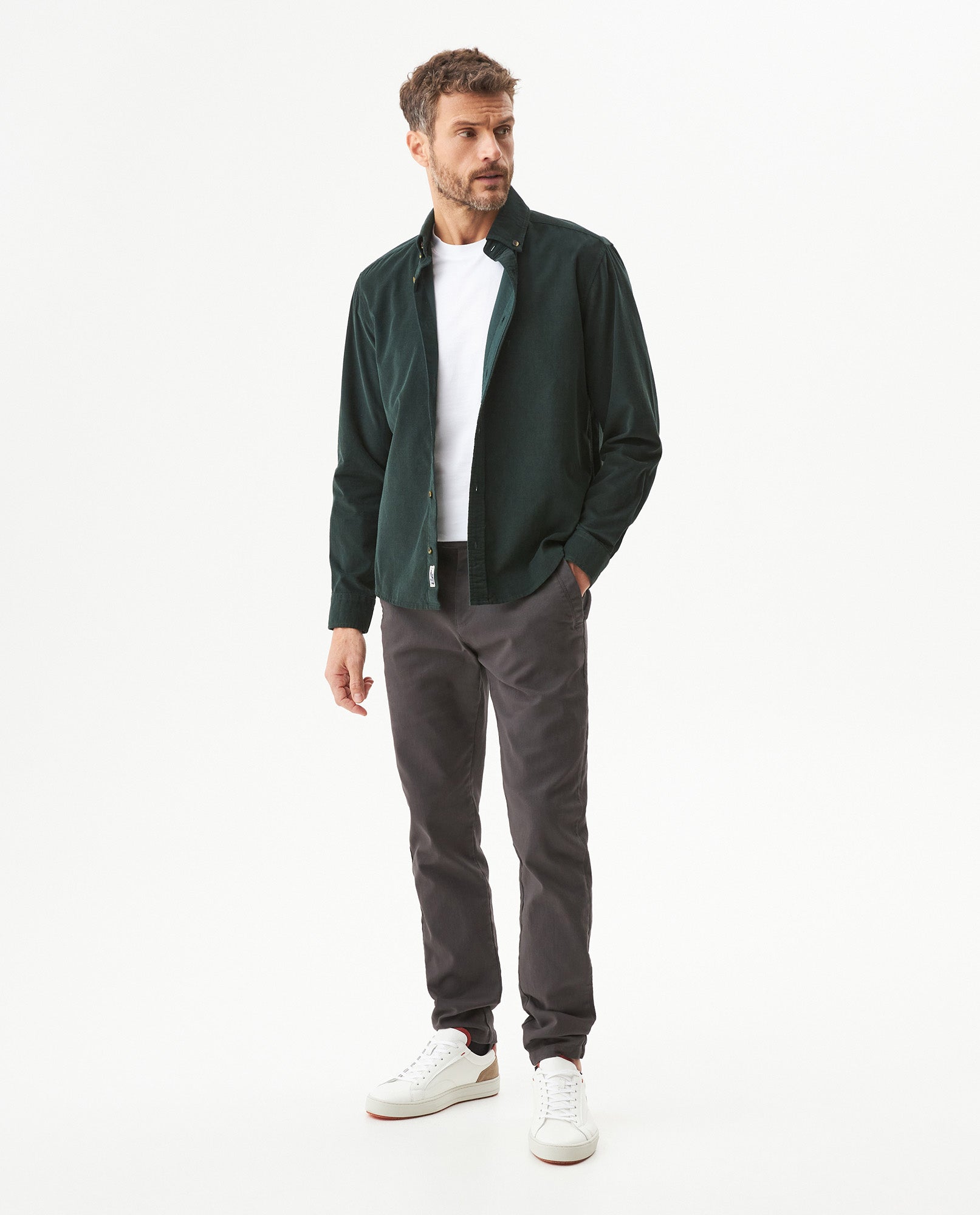 Men's Pants Rocket Slim Fit Mid Rise Chino Typer in Cotton-Polyester Blend, Gala - 3