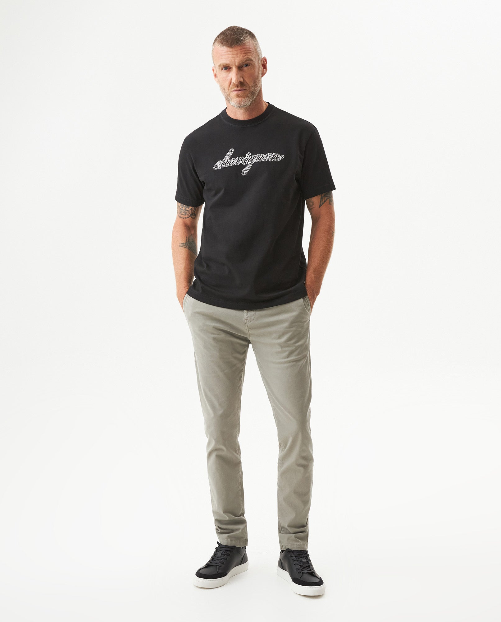 Men's Pants Rocket Slim Fit Mid Rise in Cotton-Tencel Blend, Grandeur - 3