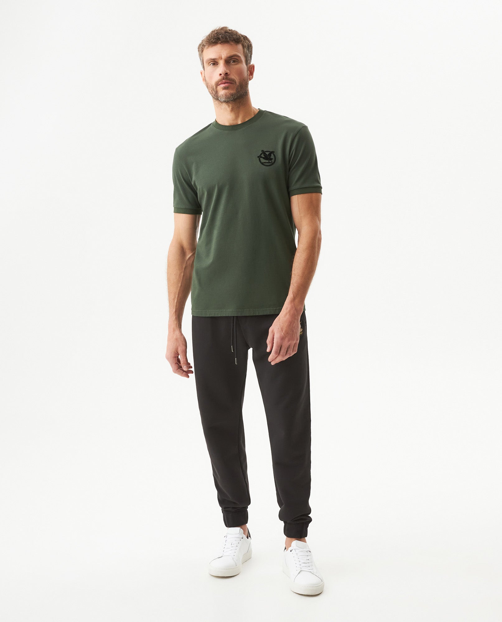 Men's Jogger Pants Slim Fit Mid Rise in Cotton-Polyester Blend, Luminous - 3