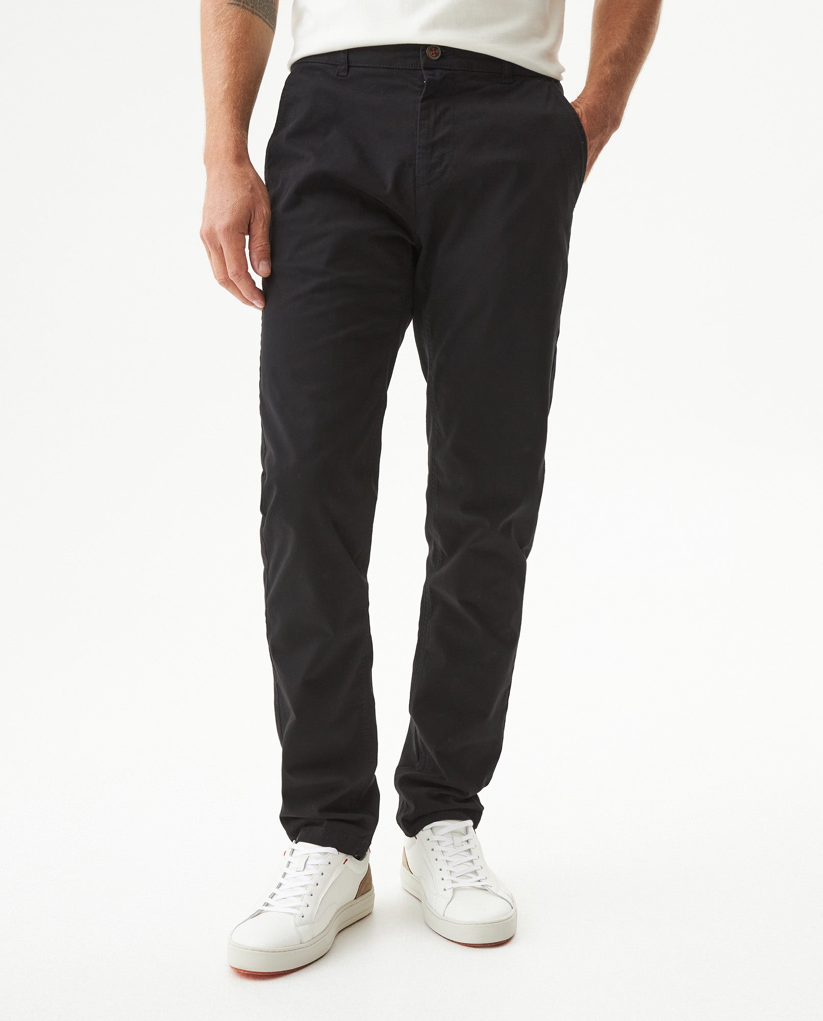 Men's Smart Pants Slim Fit Mid Rise in Cotton Stretch Blend, Sparkle - 2