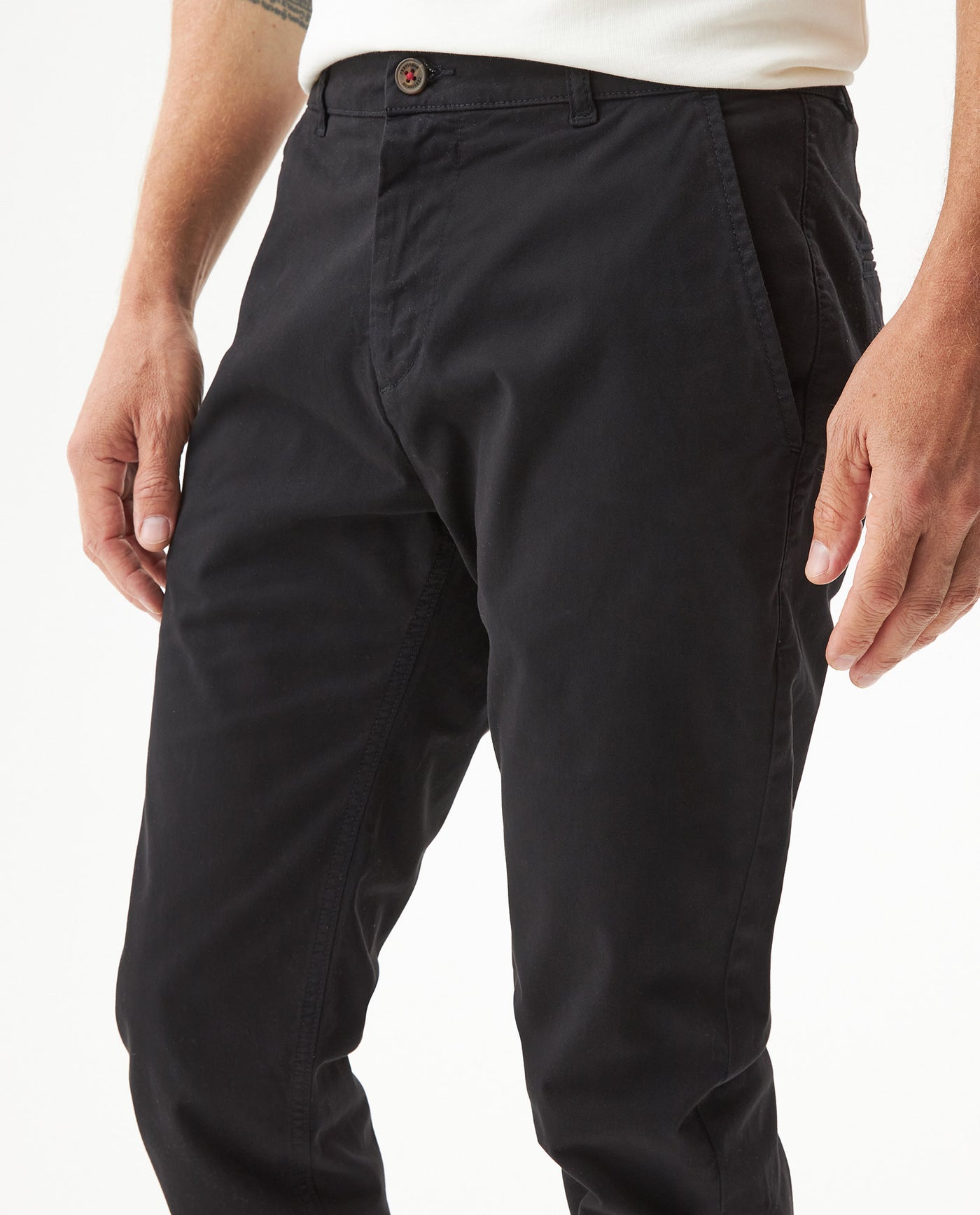 Men's Smart Pants Slim Fit Mid Rise in Cotton Stretch Blend, Sparkle - 4