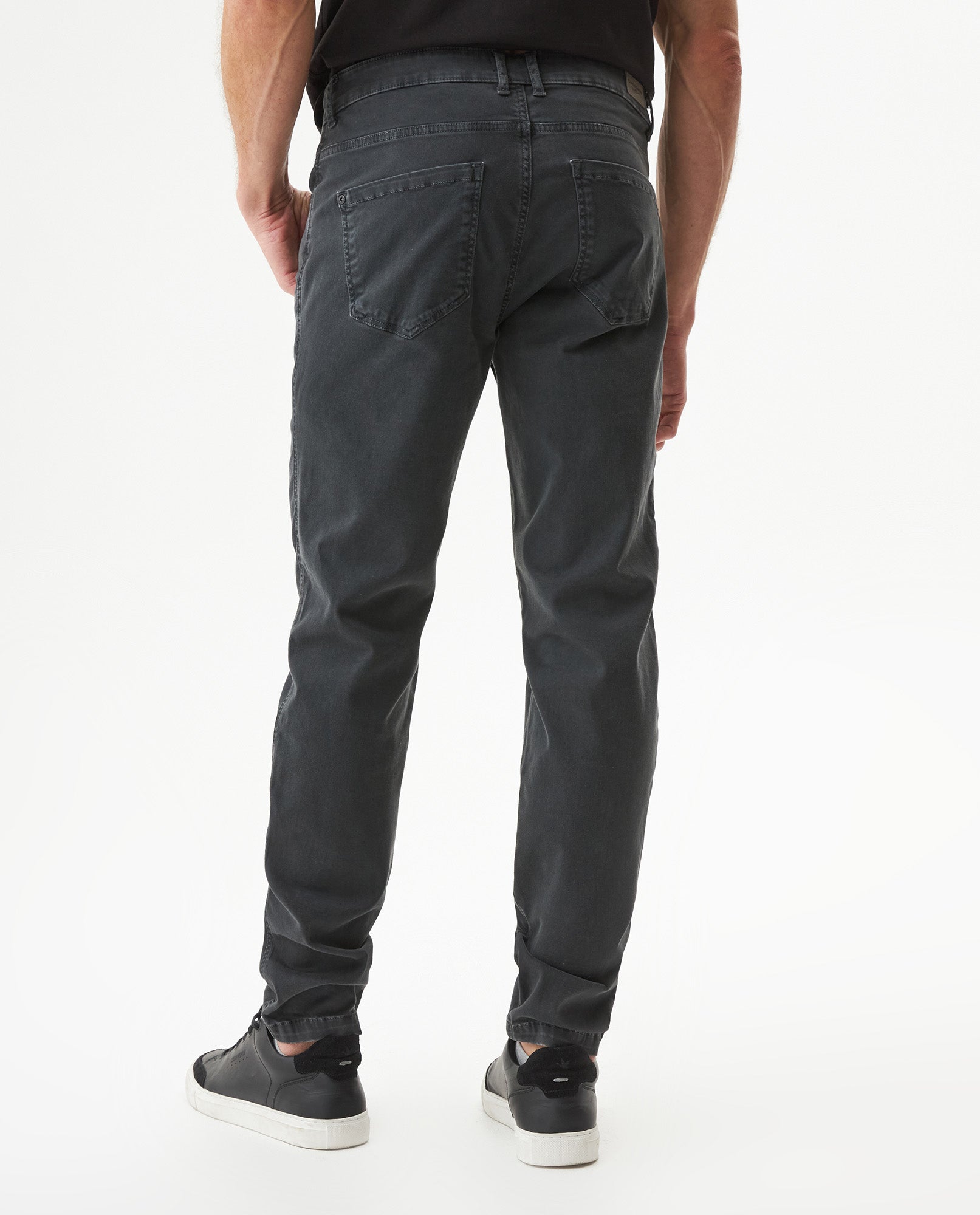 Men's Pants Peach touch Mid Rise 5-Pocket in Cotton Stretch Blend, Lighthouse - 5