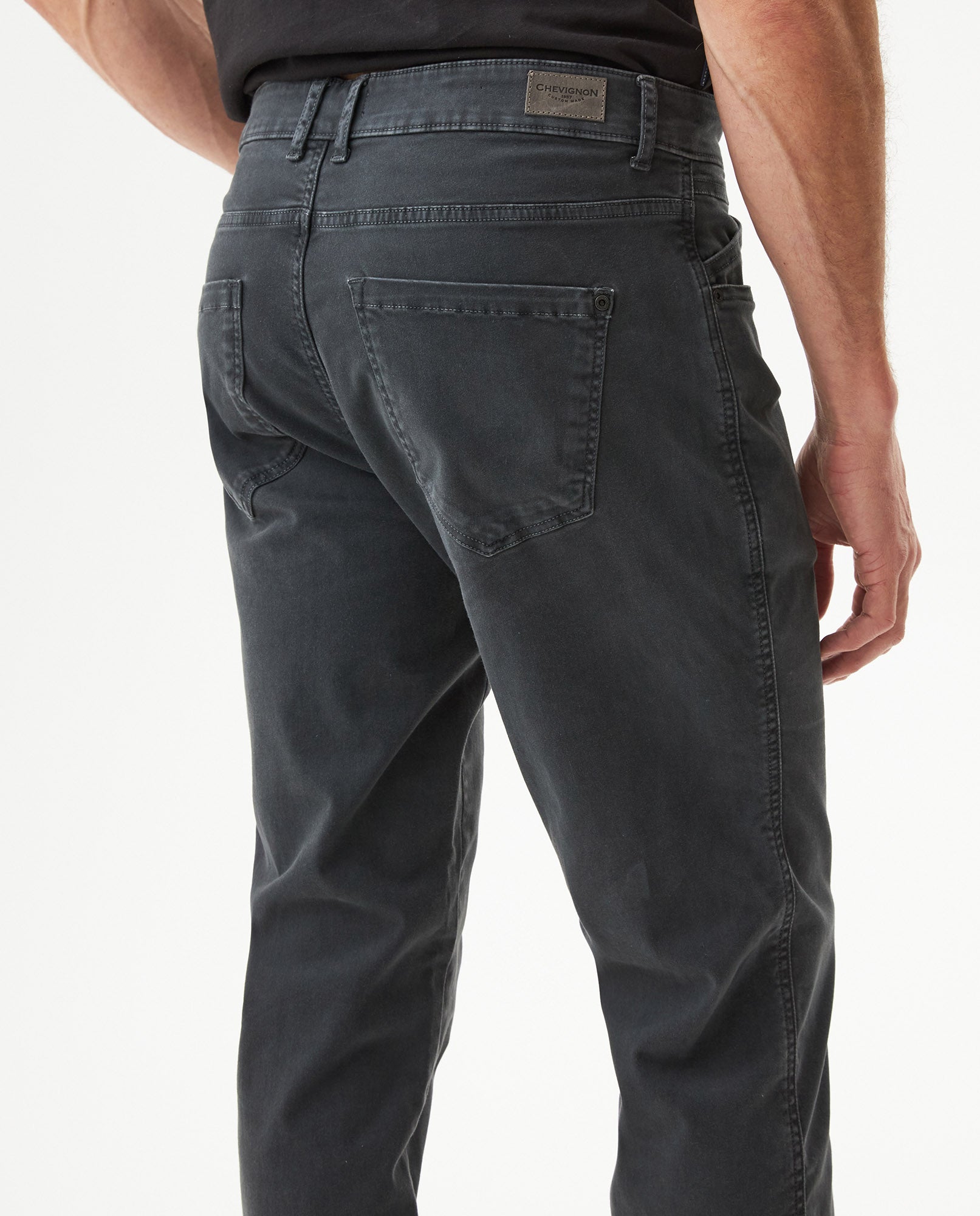 Men's Pants Peach touch Mid Rise 5-Pocket in Cotton Stretch Blend, Lighthouse - 6