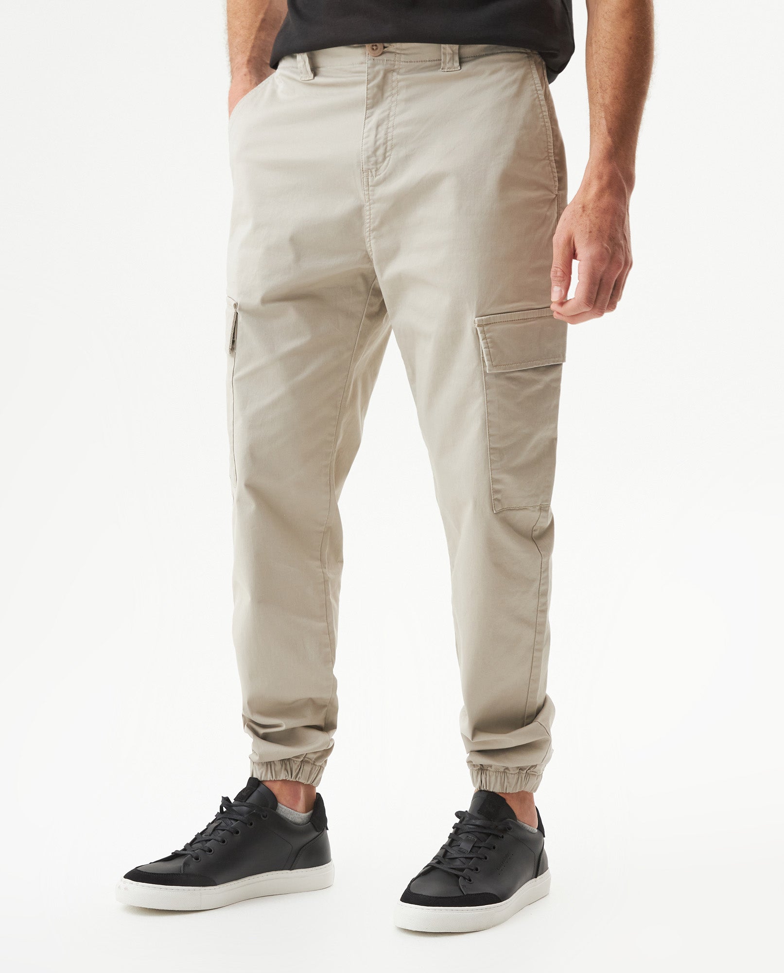 Men's Racing Jogger Pants Regular Fit Mid Rise in Cotton Stretch Blend, Shipyard - 2