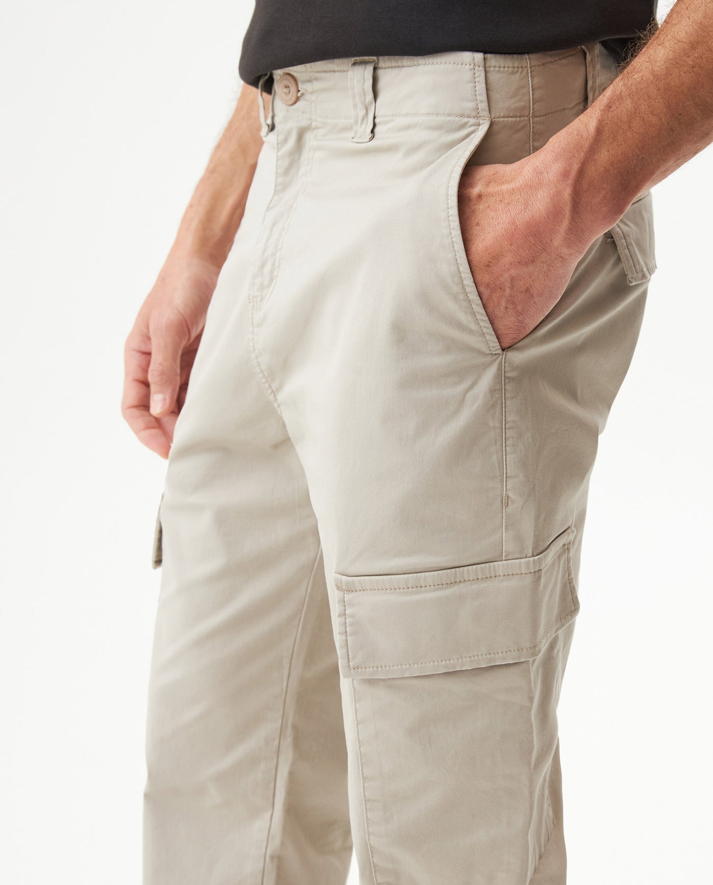 Men's Racing Jogger Pants Regular Fit Mid Rise in Cotton Stretch Blend, Shipyard - 4