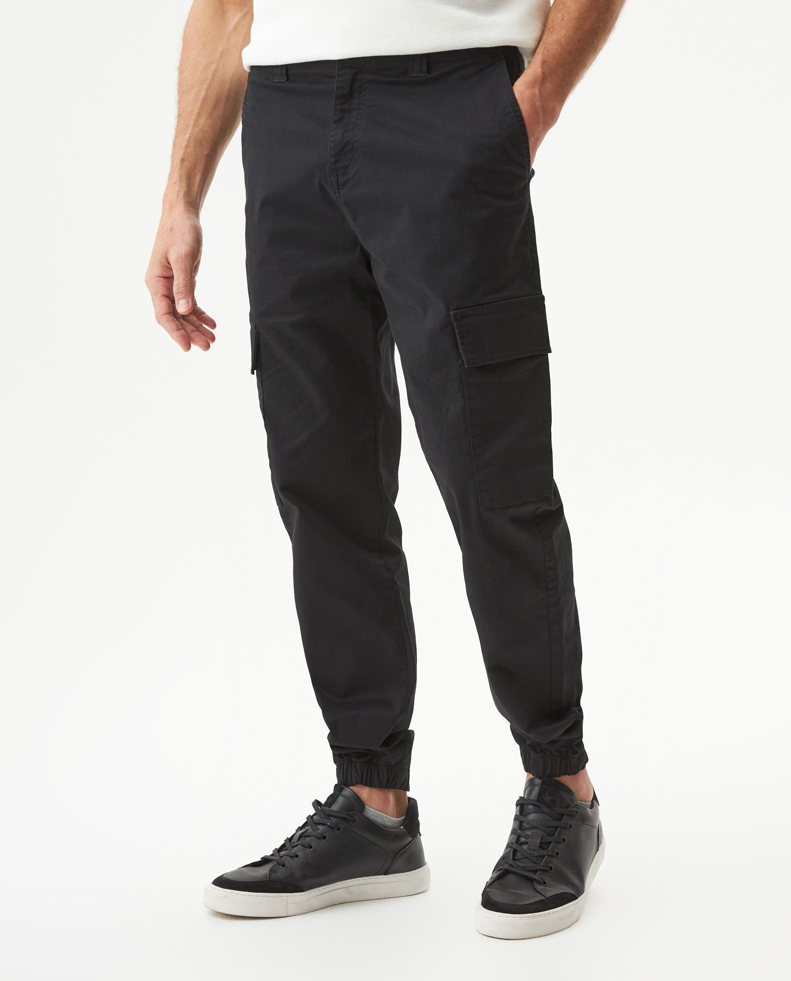 Men's Racing Jogger Pants Regular Fit Mid Rise in Cotton Stretch Blend, Shipyard - 2