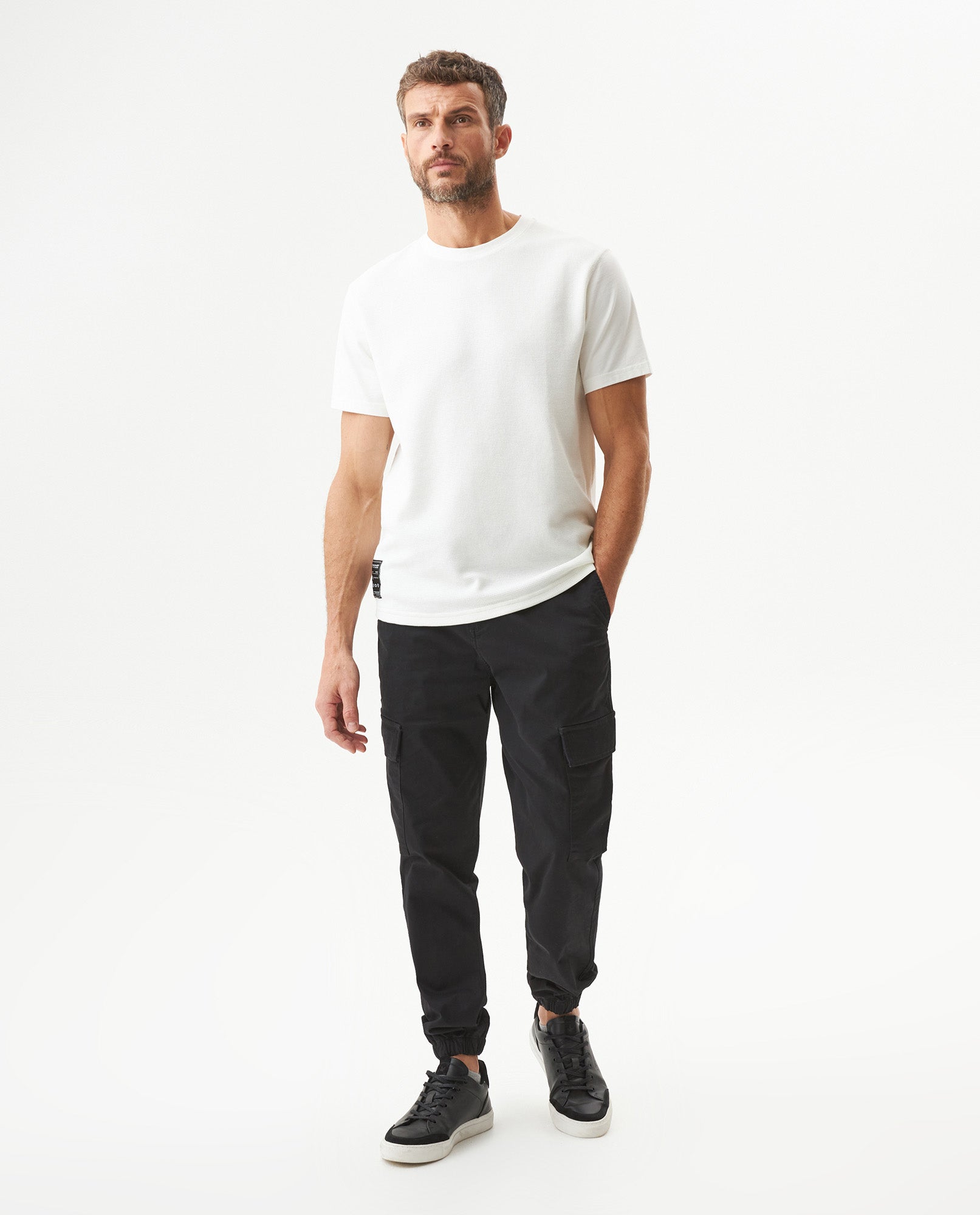 Men's Racing Jogger Pants Regular Fit Mid Rise in Cotton Stretch Blend, Shipyard - 3
