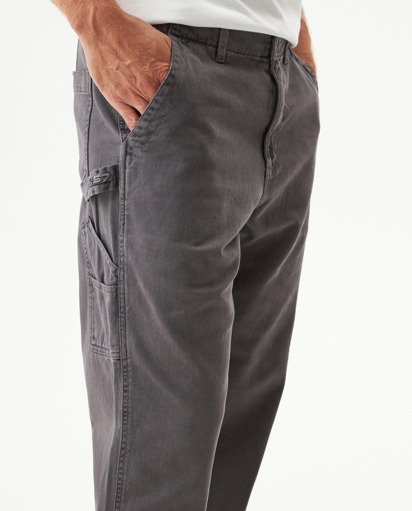 Men's Racing Carpenter Pants Regular Fit Mid Rise in Cotton - 4