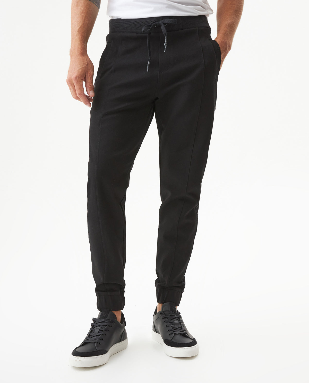 Men's Racing Jogger Pants Regular Fit Mid Rise in Rayon-Nylon Stretch Blend - 2