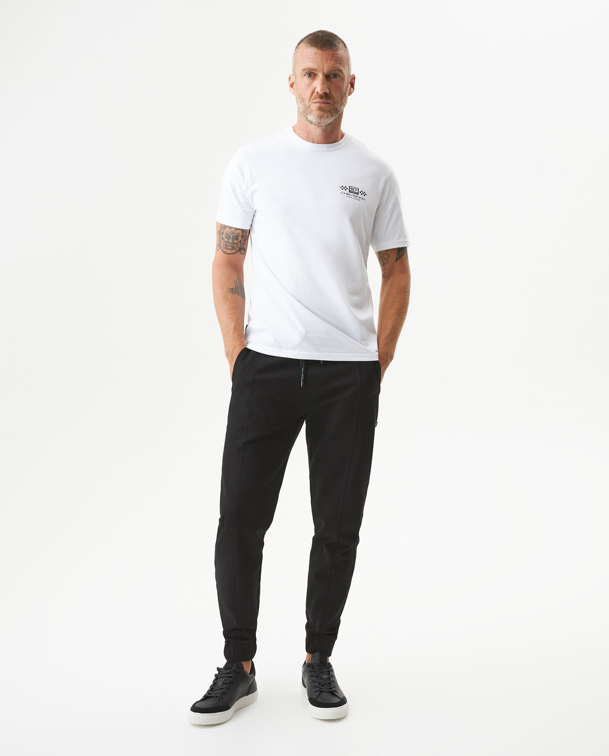 Men's Racing Jogger Pants Regular Fit Mid Rise in Rayon-Nylon Stretch Blend - 3