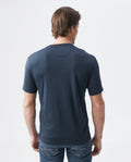 Mens Slim Fit Crew Neck T-shirt Duck Embroidery in Cotton - Blue 63_640C020_021300_5