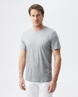 Mens Slim Fit Crew Neck T-shirt Duck Embroidery in Cotton - Gray 63_640C020_052900_0