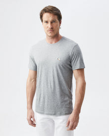 Mens Slim Fit Crew Neck T-shirt Duck Embroidery in Cotton - Gray 63_640C020_052900_0