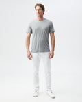 Mens Slim Fit Crew Neck T-shirt Duck Embroidery in Cotton - Gray 63_640C020_052900_3