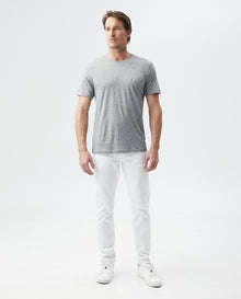 Mens Slim Fit Crew Neck T-shirt Duck Embroidery in Cotton - Gray 63_640C020_052900_3