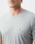 Mens Slim Fit Crew Neck T-shirt Duck Embroidery in Cotton - Gray 63_640C020_052900_4