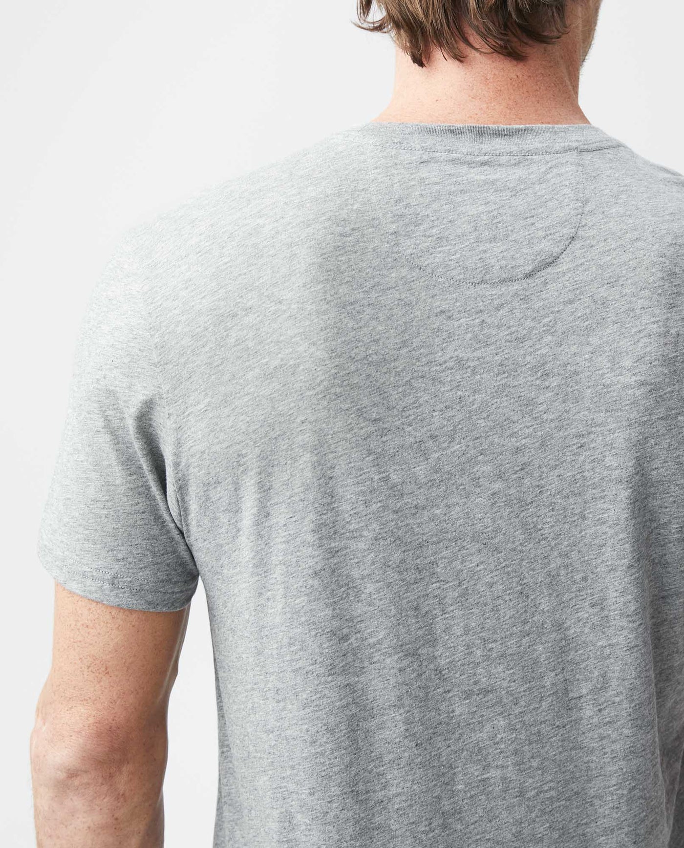 Mens Slim Fit Crew Neck T-shirt Duck Embroidery in Cotton - Gray 63_640C020_052900_6