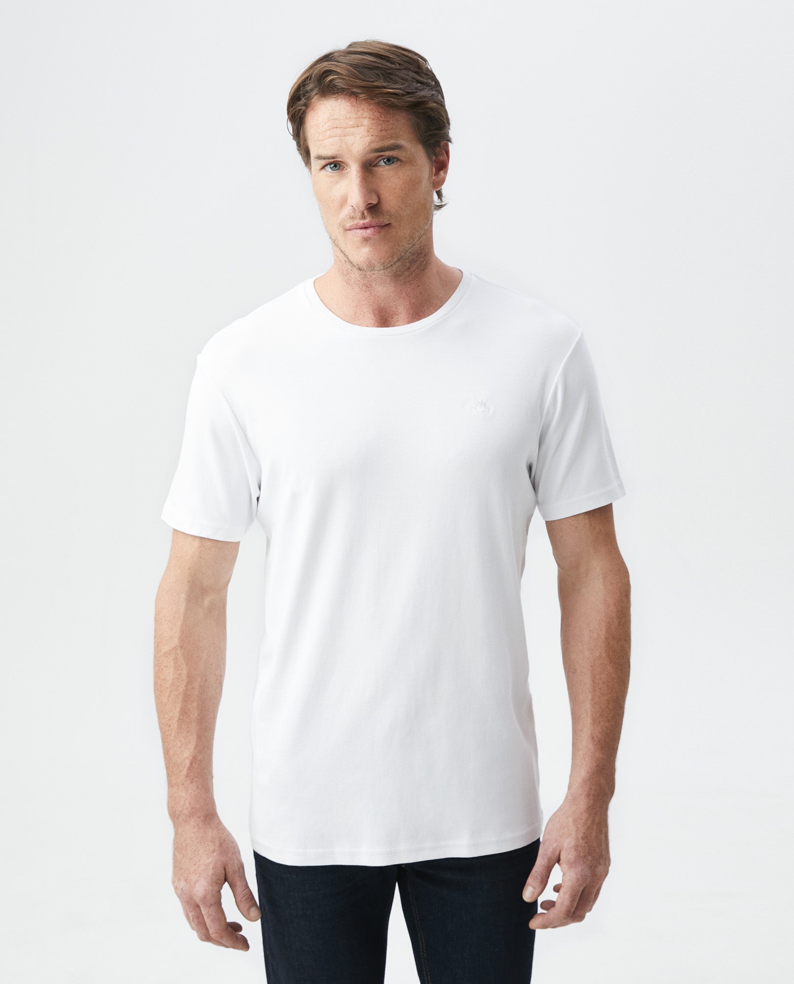 Mens Duotone Duck T-Shirt Regular Fit in Cotton - White 63_640D040_030000_0