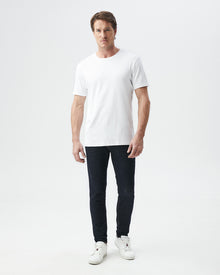 SLIM FIT COTTON BASIC TEE IN WHITE