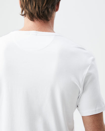 SLIM FIT COTTON BASIC TEE IN WHITE
