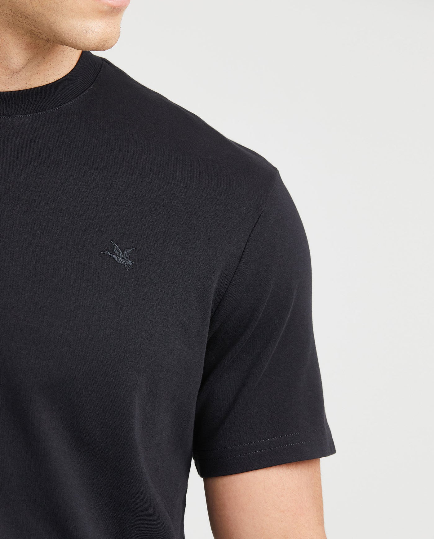 Mens Duotone Duck T-Shirt Regular Fit in Cotton - Black 63_640D040_NEG194007_3