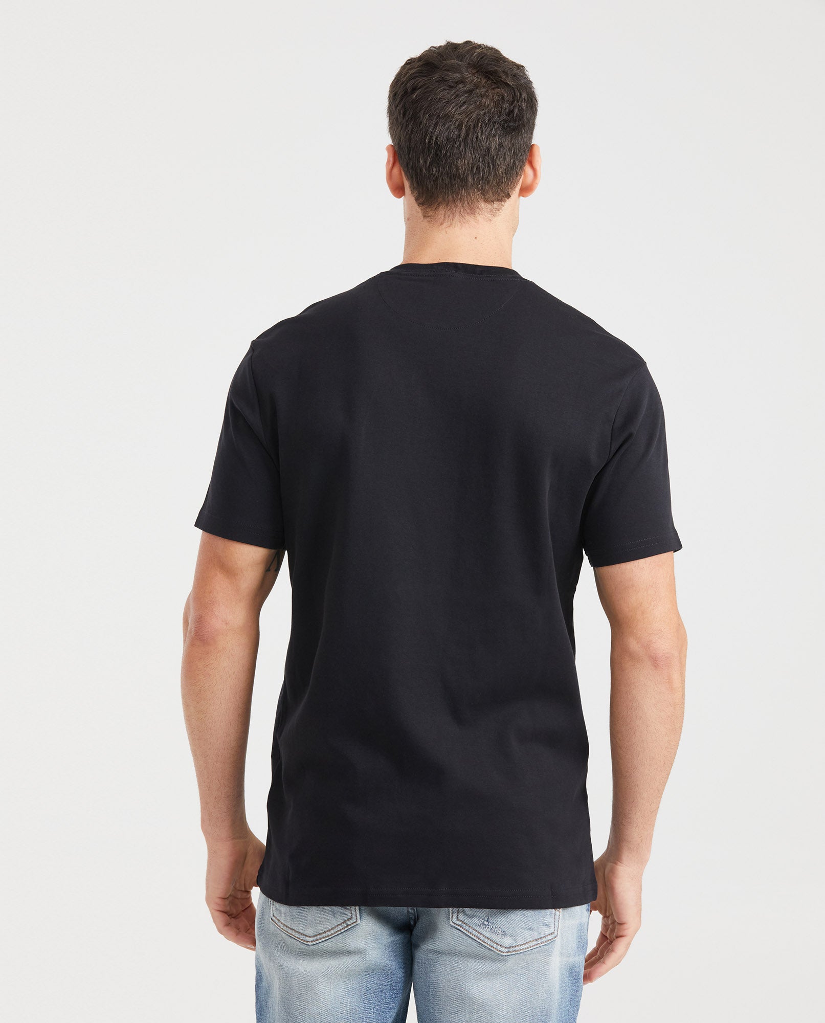 Mens Duotone Duck T-Shirt Regular Fit in Cotton - Black 63_640D040_NEG194007_4