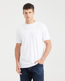 Men's Slim Fit Printed Round Neck T-shirt - White - 1