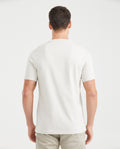 Men's Slim Fit T-Shirt Embroidered Front Graphic Ribbed Neck 100% Cotton - 3