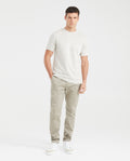 Men's Slim Fit T-Shirt Embroidered Front Graphic Ribbed Neck 100% Cotton - 6