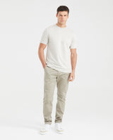 Men's Slim Fit T-Shirt Embroidered Front Graphic Ribbed Neck 100% Cotton - 6