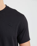 Men's Slim Fit T-Shirt Embroidered Front Graphic Ribbed Neck 100% Cotton - 2