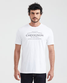 Men's Classic Fit Printed Crew Neck T-shirt - White - 1