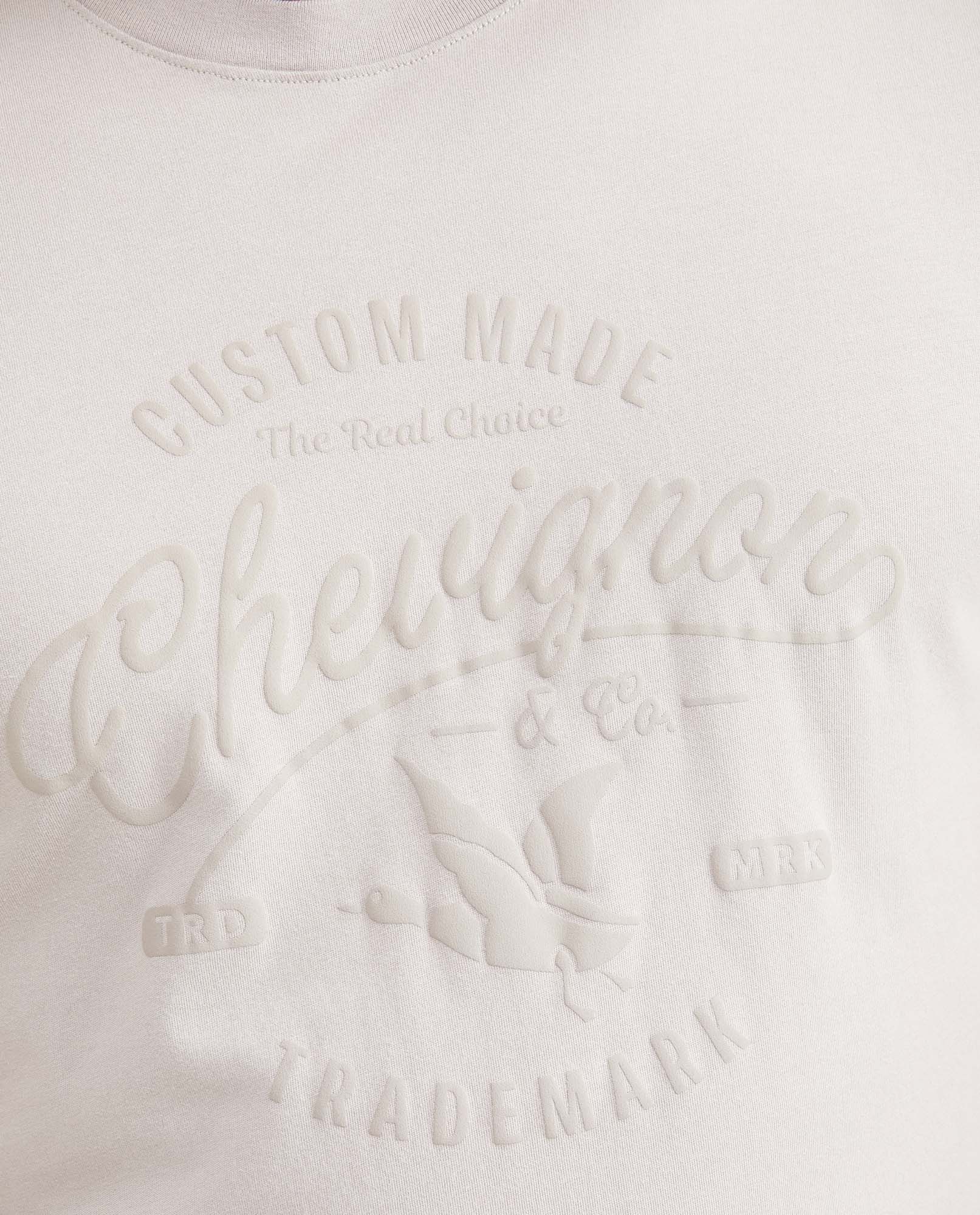 Men's Slim Fit Long Sleeve T-Shirt Embroidered Front Graphic 100% Cotton - 2