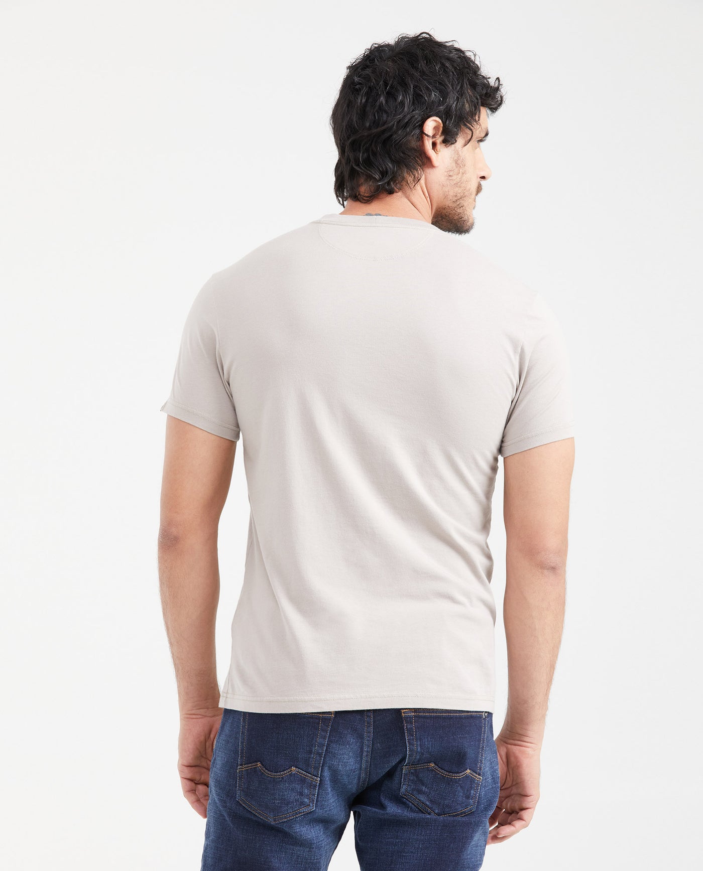 Men's Slim Fit Long Sleeve T-Shirt Embroidered Front Graphic 100% Cotton - 4