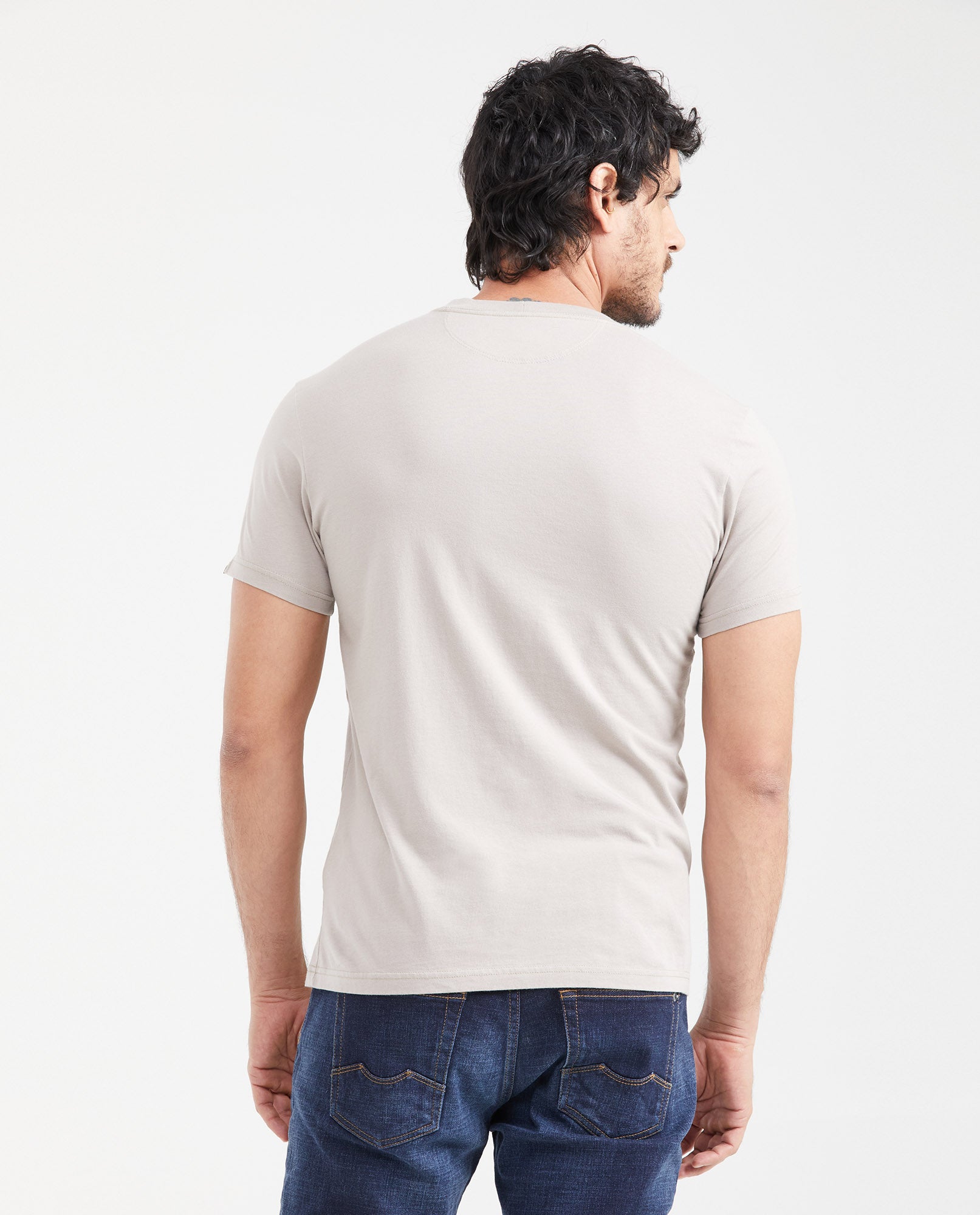 Men's Slim Fit Long Sleeve T-Shirt Embroidered Front Graphic 100% Cotton - 4